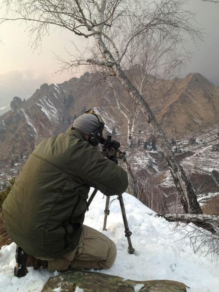 In firing position in the mountains
